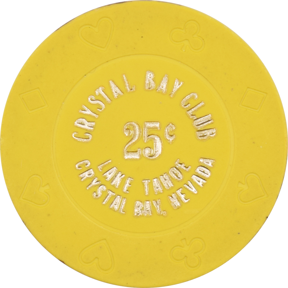 Crystal Bay Casino Crystal Bay Nevada 25 Cent Chip 1987