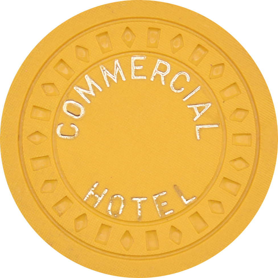 Commercial Hotel Casino Battle Mountain Nevada 25 Cent Chip 1955