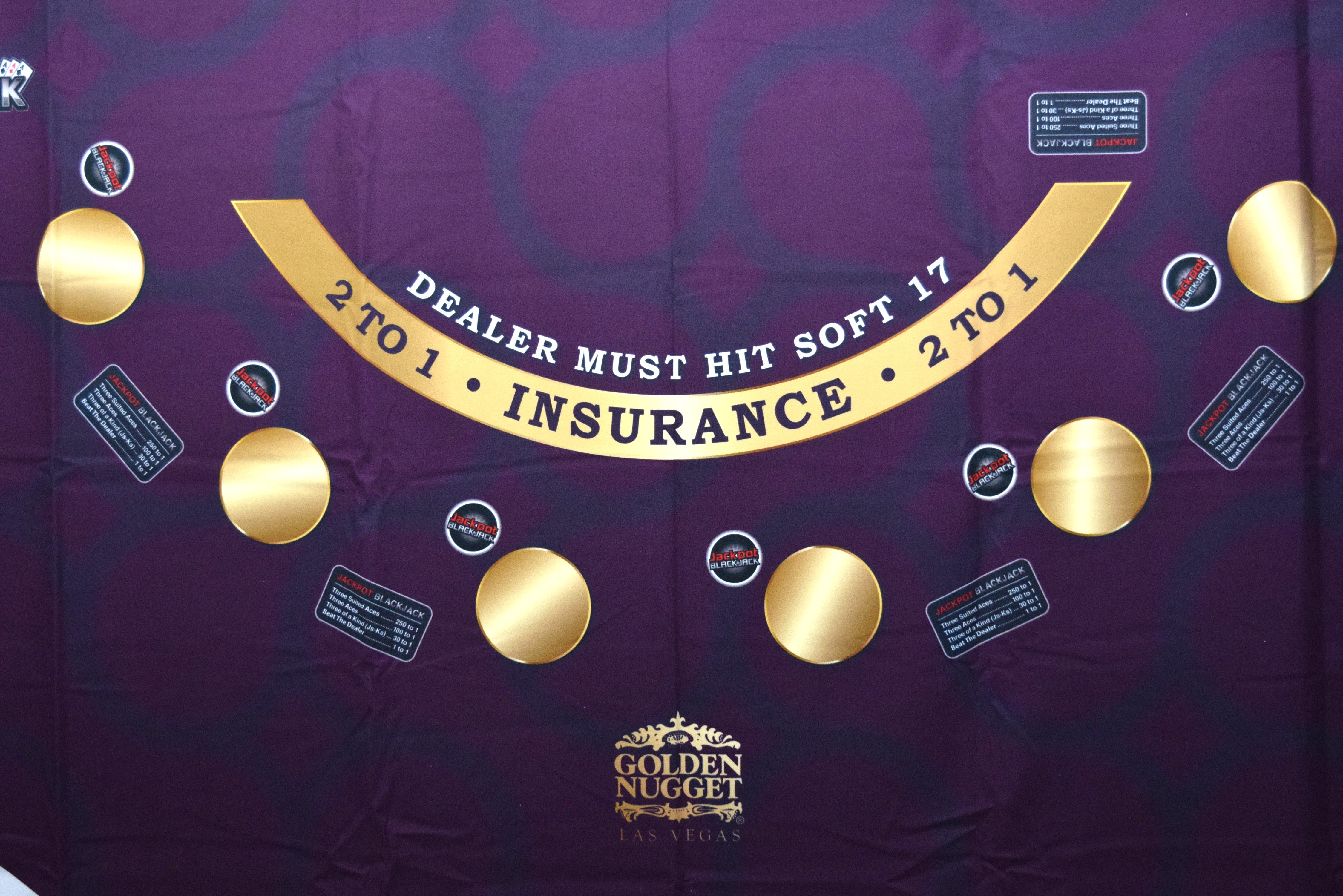 Golden Nugget Casino Las Vegas Nevada New Jackpot Blackjack Purple Layout