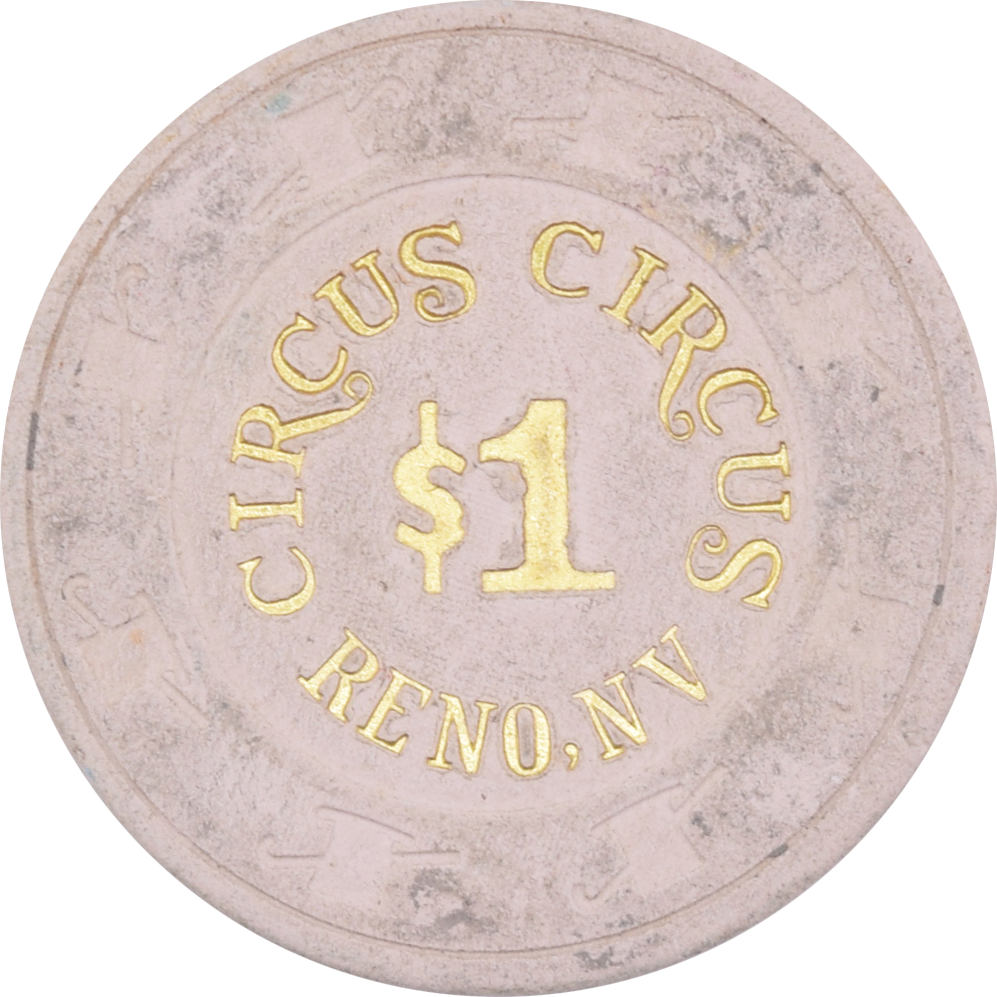 Circus Circus Casino Reno Nevada $1 Chip 1989