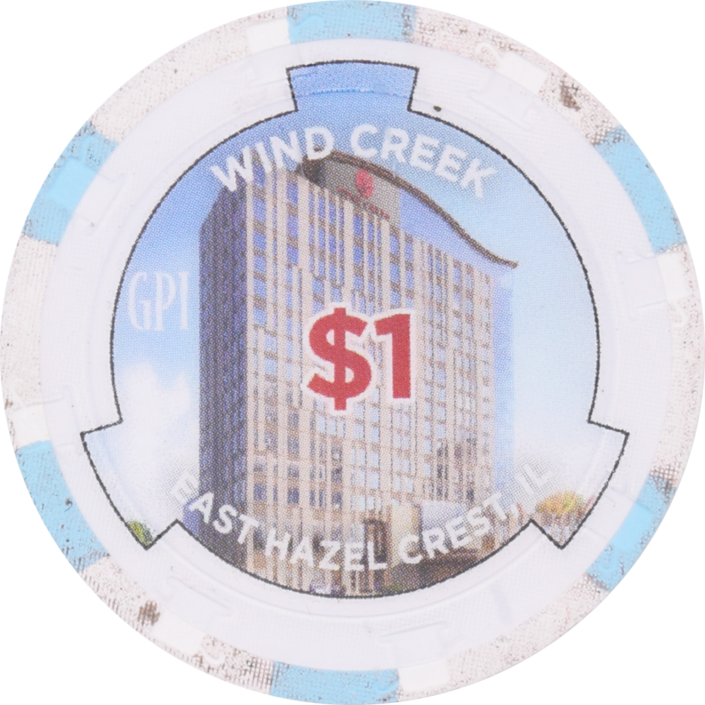 Wind Creek Chicago Southland Casino East Hazel Crest Illinois $1 Chip 2024