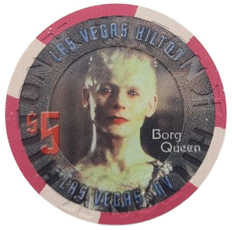 Las Vegas Hilton Casino Las Vegas Nevada $5 Chip Borg Queen 2005