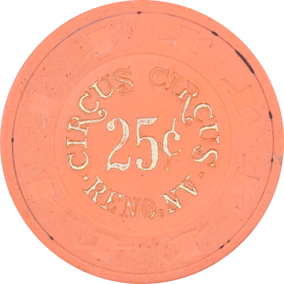 Circus Circus Casino Reno Nevada 25 Cent Chip c1990
