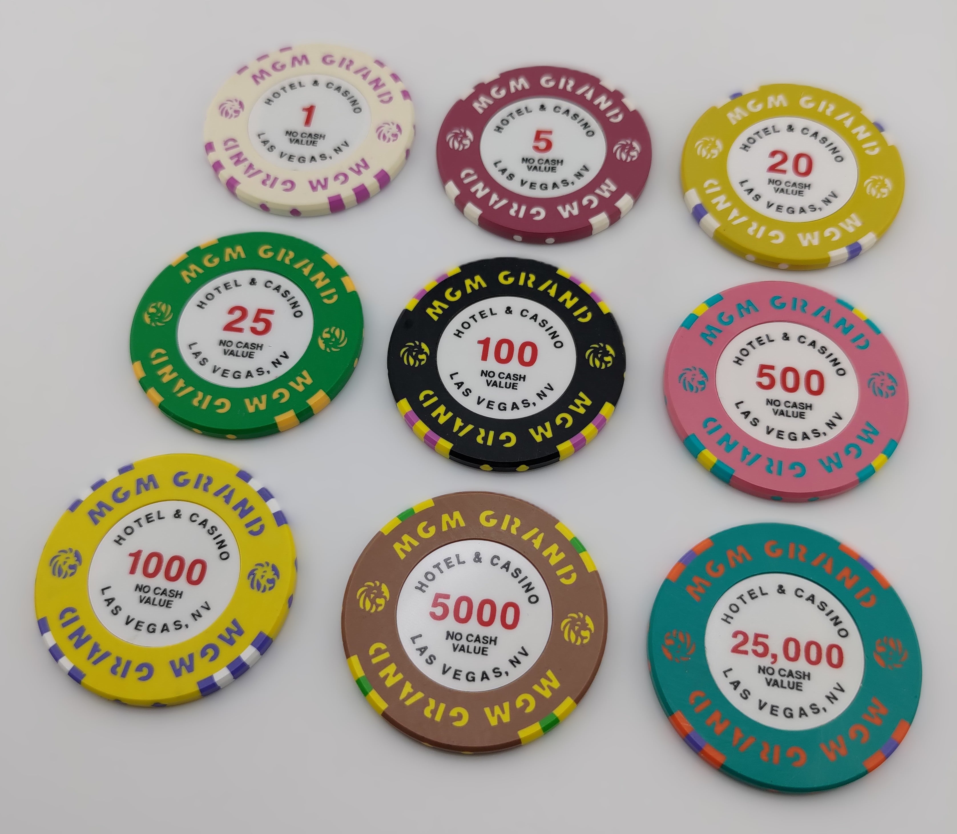MGM Grand Las Vegas NCV 9-Chips Set 44mm