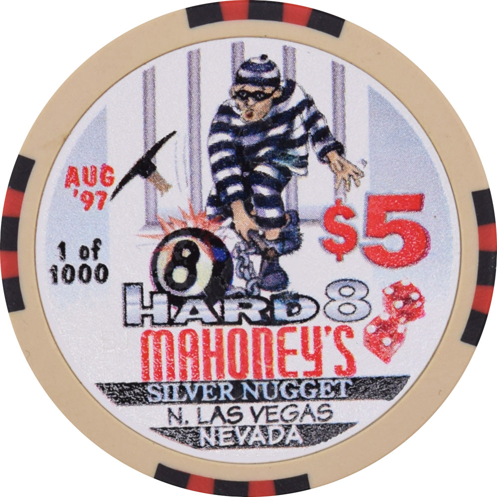 Mahoney's Silver Nugget Casino N. Las Vegas Nevada $5 Hard 8 Chip 1997