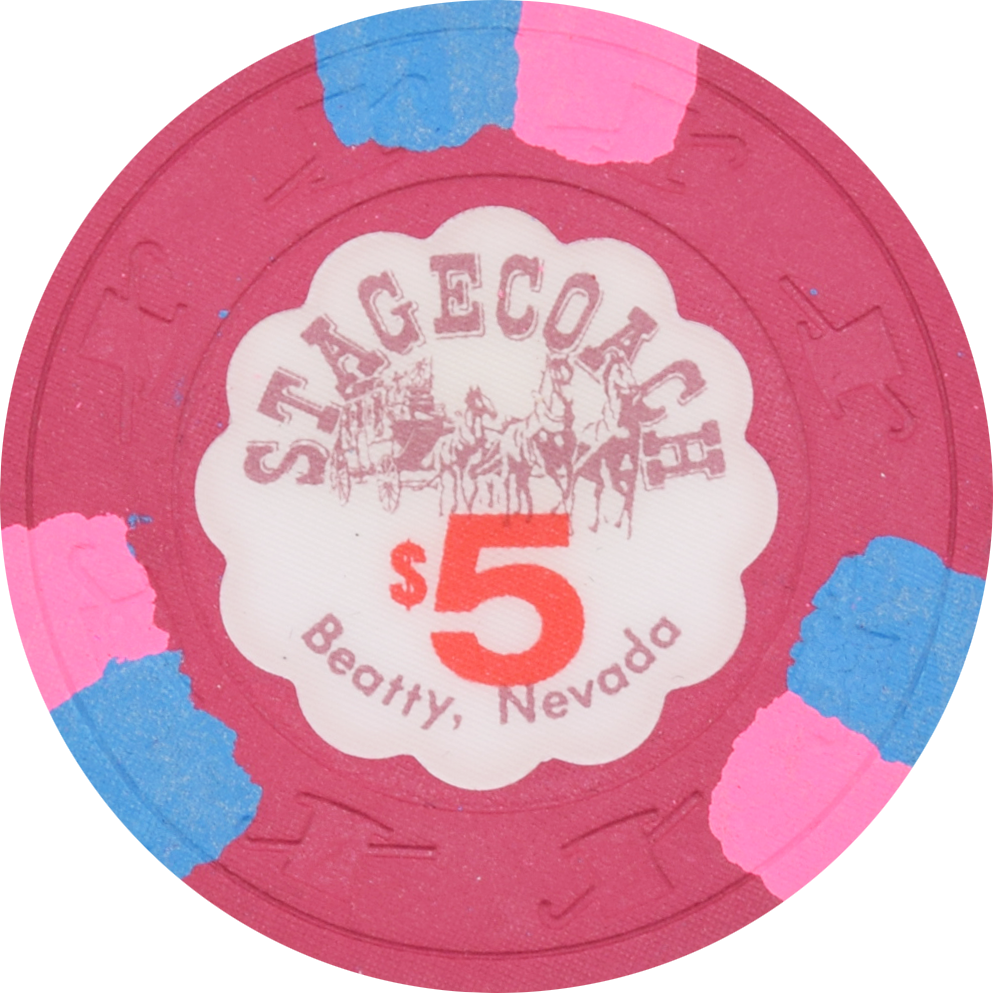 Stagecoach Casino Beatty Nevada $5 Chip 1983