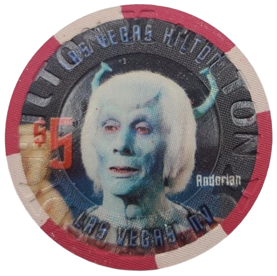 Las Vegas Hilton Casino Las Vegas Nevada $5 Chip Star Trek Andorian 2005