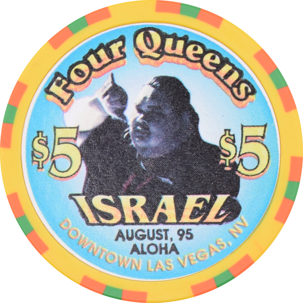 Four Queens Casino Las Vegas Nevada $5 Israel Aloha Chip 1995