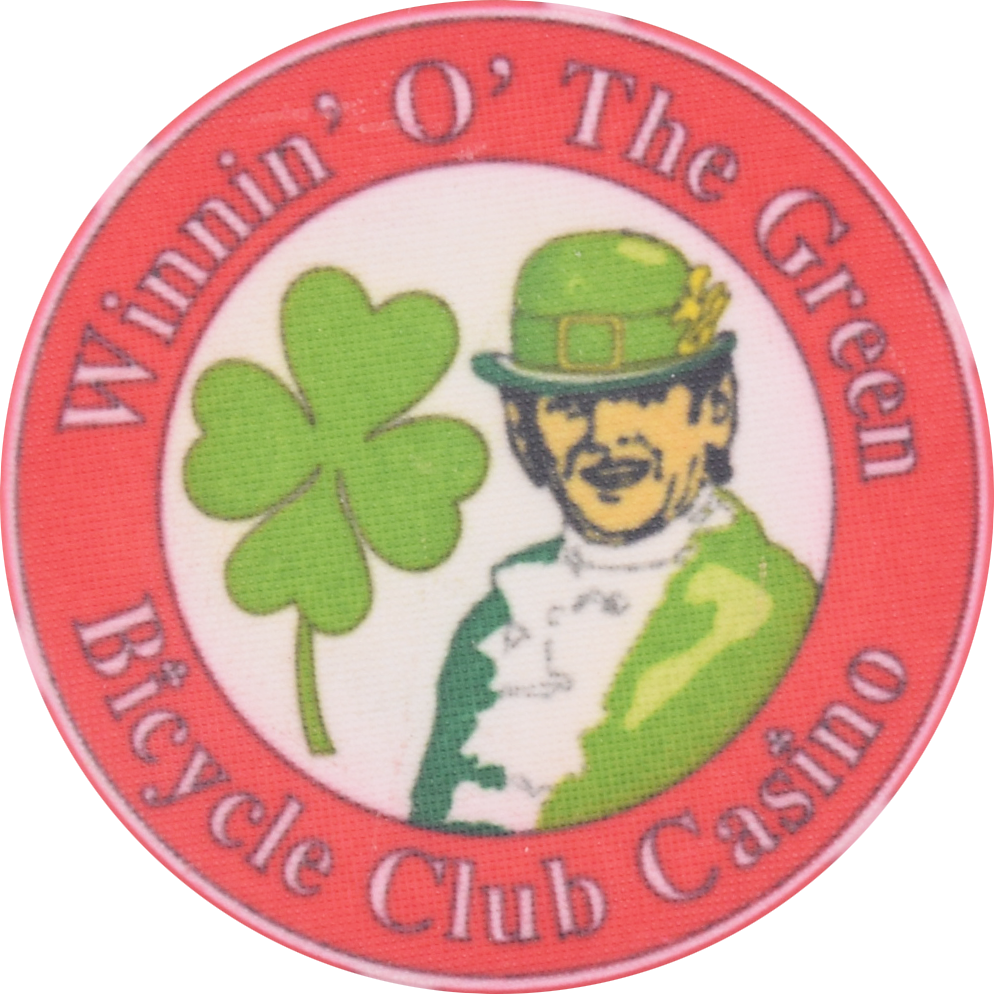 Bicycle Club Casino Bell Gardens California $100 NCV Chip (Winnin' O' The Green Tournament)