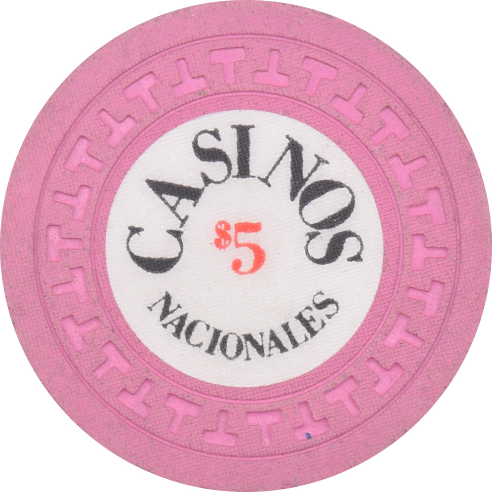 Casino Nacionales De Panama $5 Pink Chip