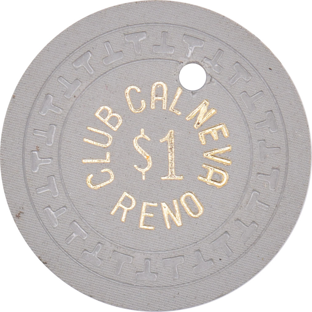 Club Cal-Neva Casino Reno Nevada $1 BIG-6 ONLY T Mold Chip 1950s