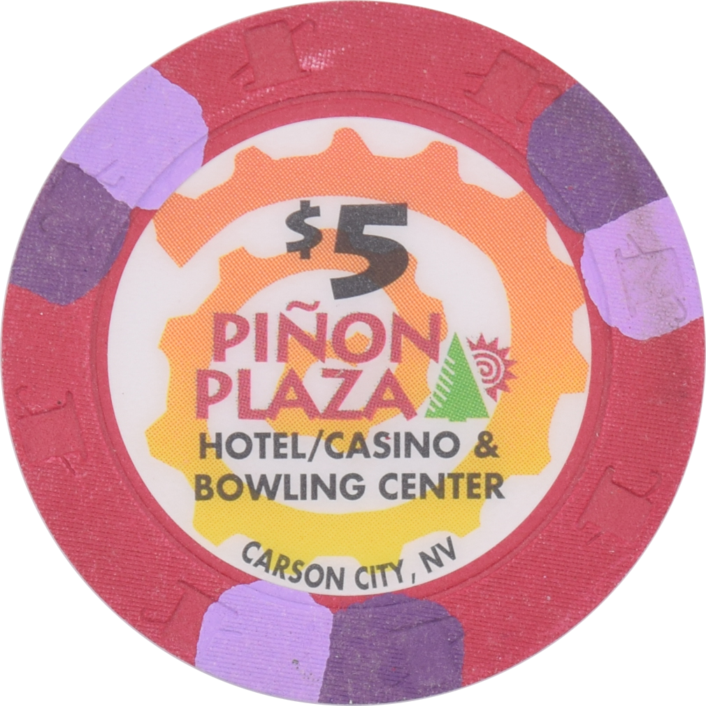 Piñon Plaza Casino Carson City Nevada $5 Chip 1995