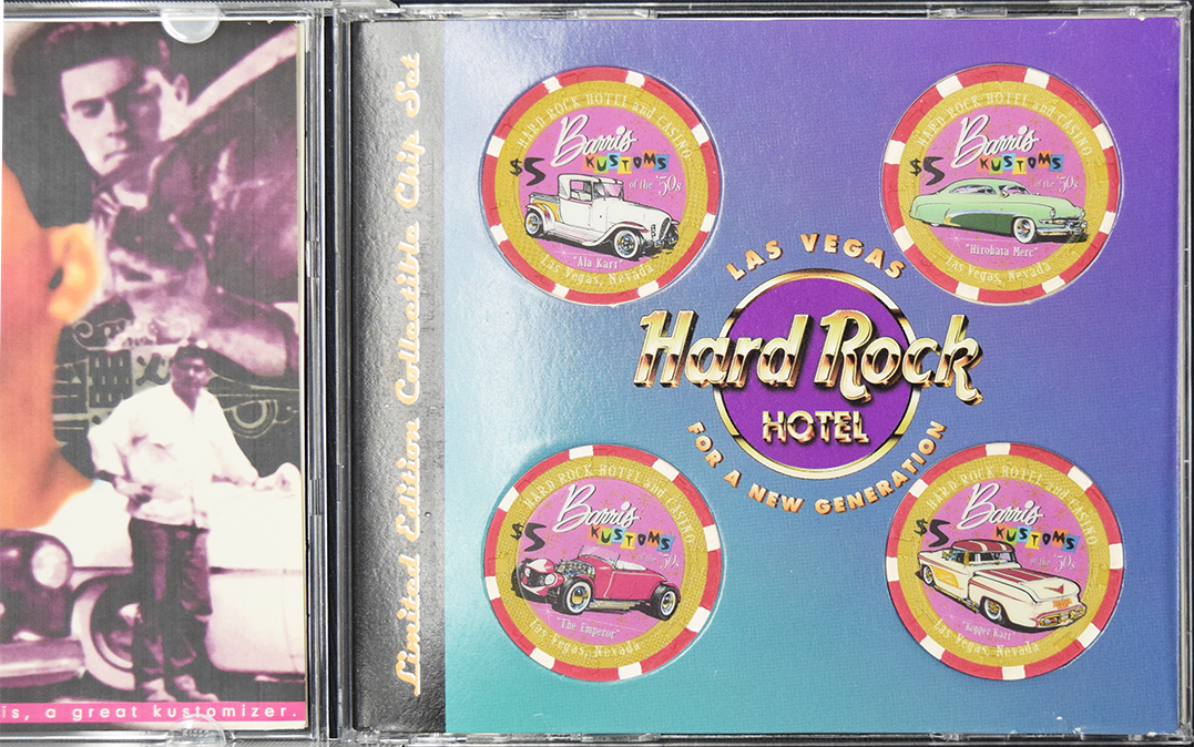 Hard Rock Hotel & Casino Las Vegas Nevada Barris Kustoms of the '50s Signed CD Set of 4 Chips 1997