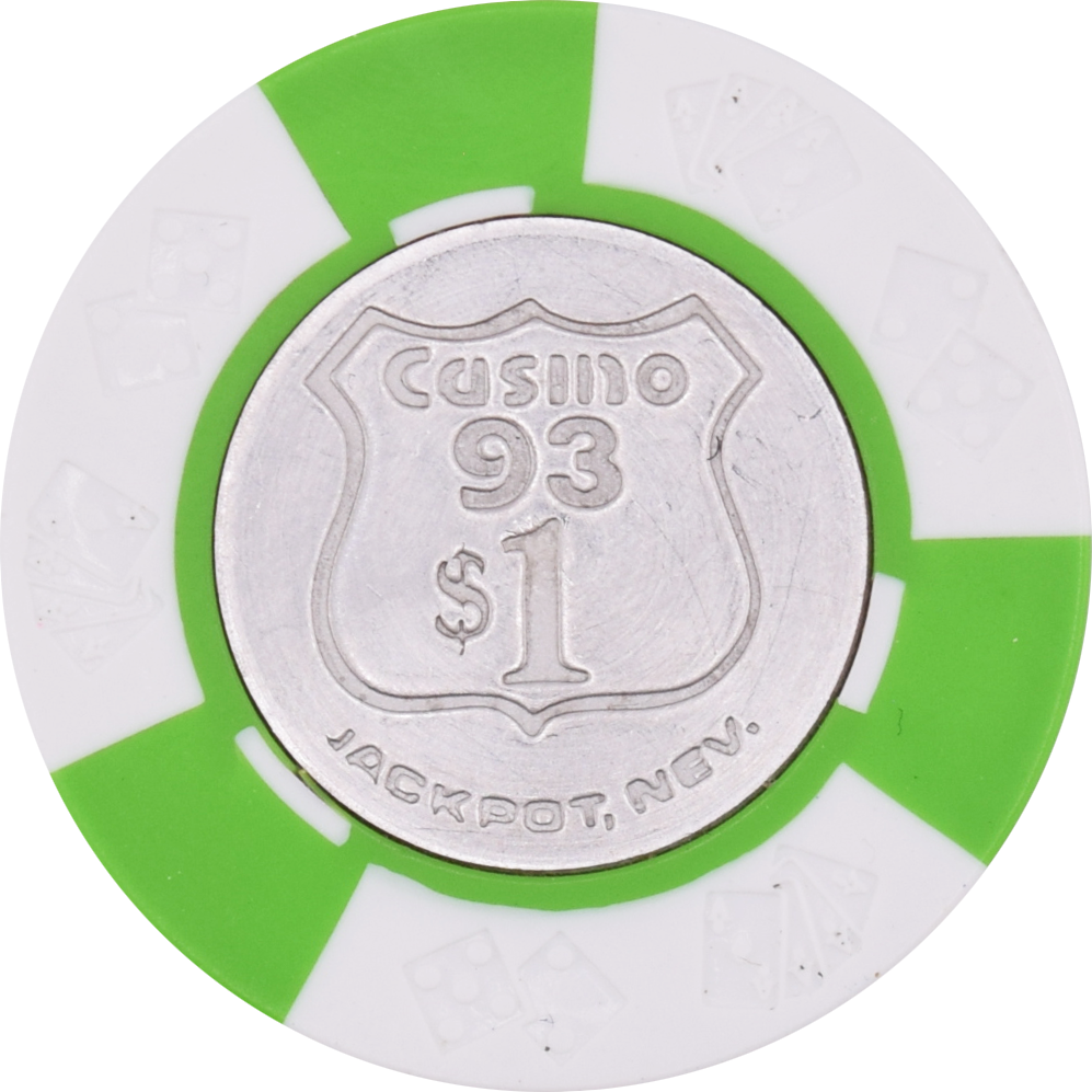 Casino 93 Jackpot Nevada $1 Error NEV. / NEV Chip 1970s