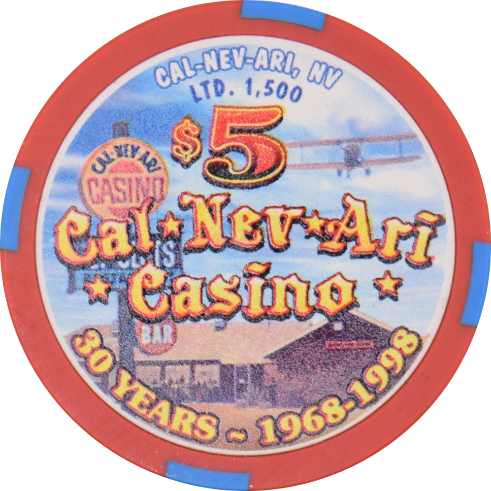 Cal-Nev-Ari Casino Cal Nev Ari Nevada $5 30 Year Anniversary Chip 1998