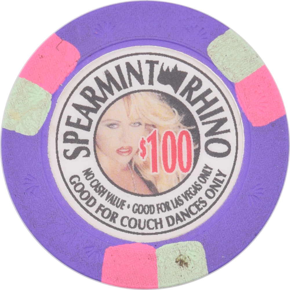 Spearmint Rhino Las Vegas Brothel & Strip Club $100 Purple Chip