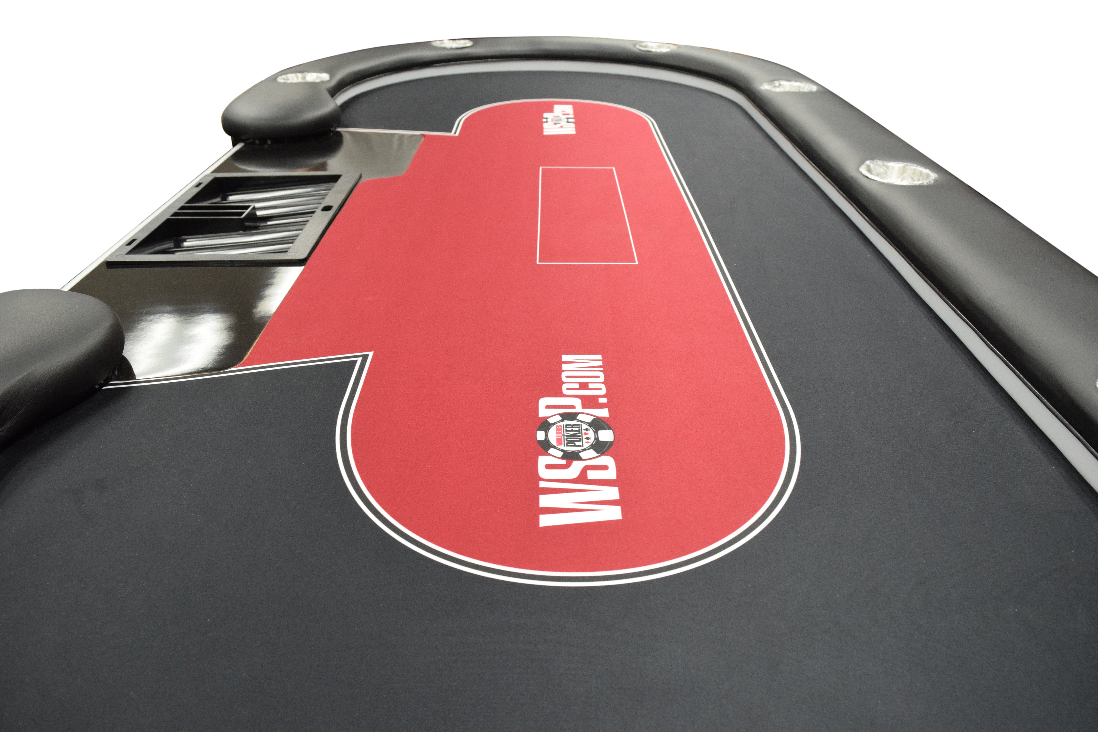 102" Executive Poker Table with Dealer Position, Pedestal Legs, USB Ports and LED Lighting