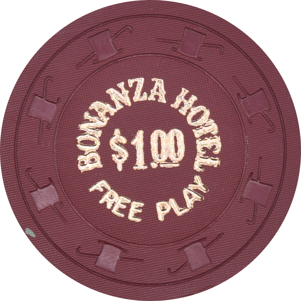 Bonanza Hotel Casino Las Vegas Nevada $1 Free Play Chip 1969