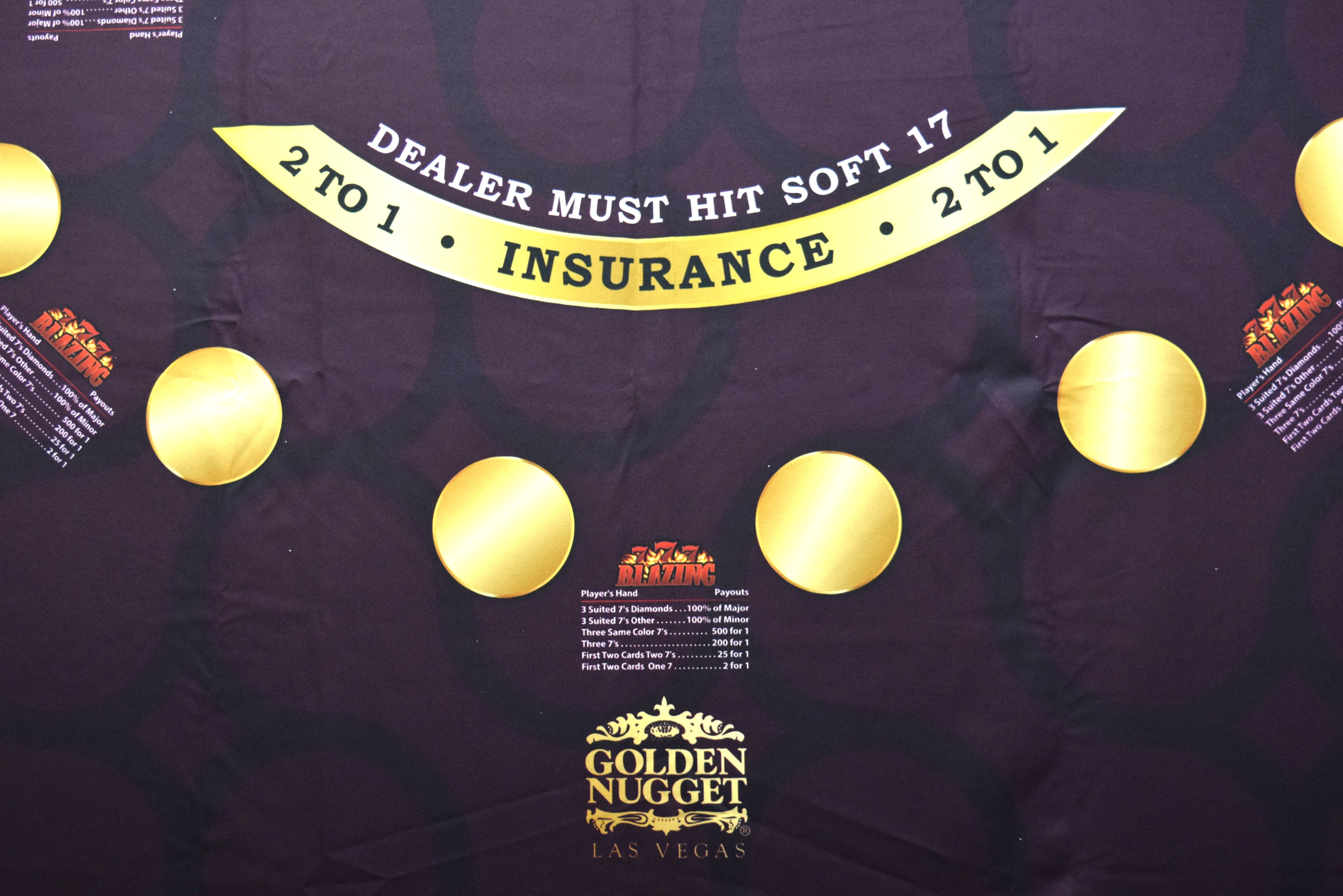 Golden Nugget Casino Las Vegas Nevada New Blazing 7's Blackjack Layout