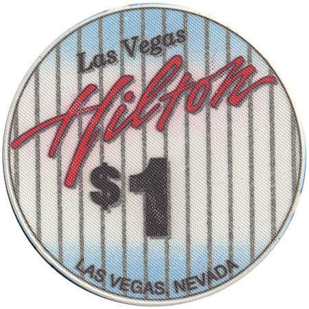 Hilton Casino $1 (white/blue) chip - Spinettis Gaming - 2