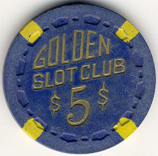 Golden Slot Club $5 (Blue) chip - Spinettis Gaming - 1