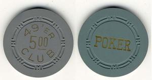 49 ER CLUB $5 Poker Chip - Spinettis Gaming - 2