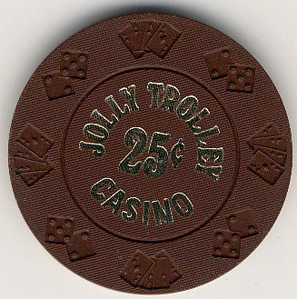 Jolly Trolley Casino 25 (brown) chip - Spinettis Gaming - 1