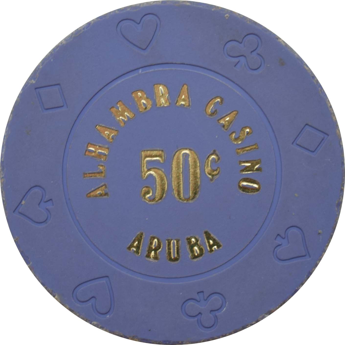Alhambra Casino Oranjestad Aruba 50 Cent Chip