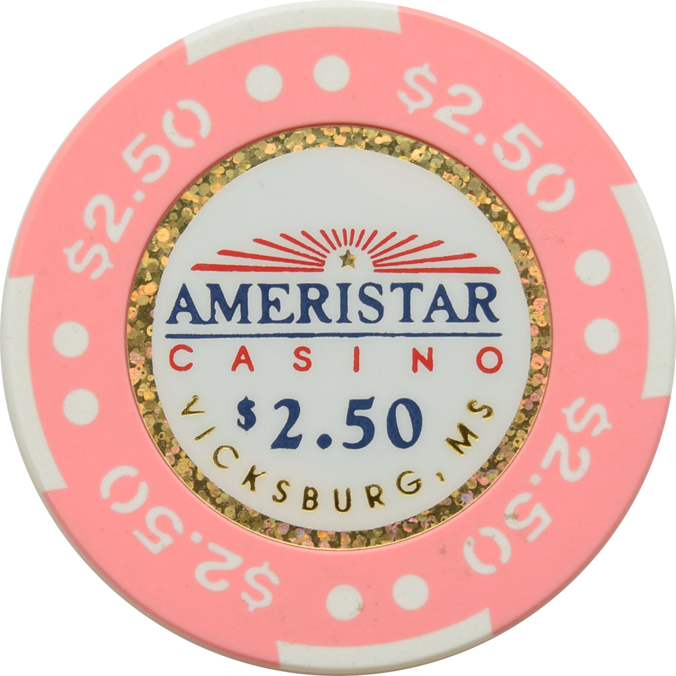 Ameristar Casino Vicksburg Mississippi $2.50 Chip