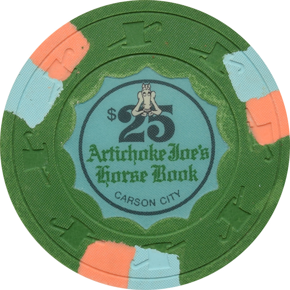 Artichoke Joe's Horse Book Casino Carson City Nevada $25 Chip 1980