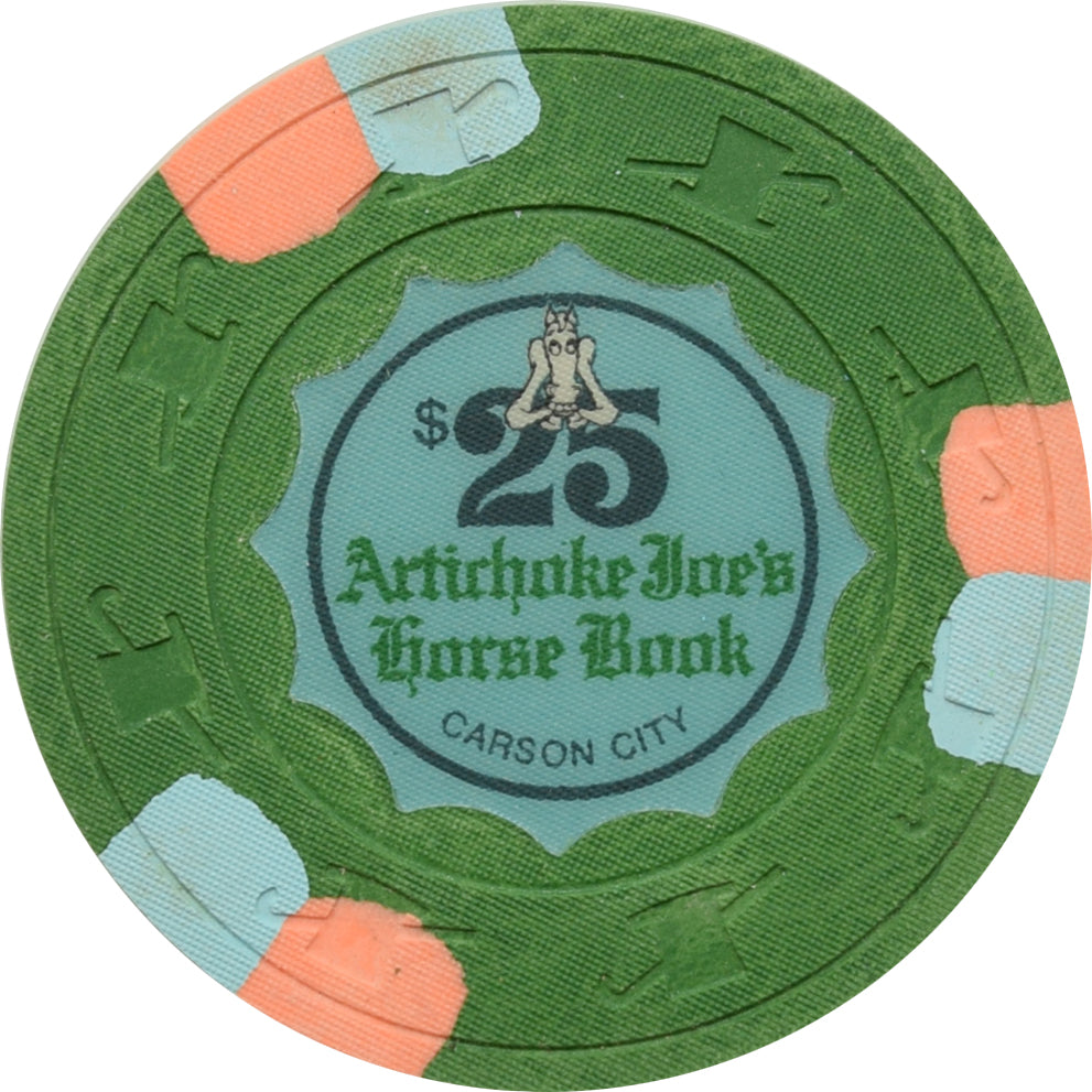 Artichoke Joe's Horse Book Casino Carson City Nevada $25 Chip 1980