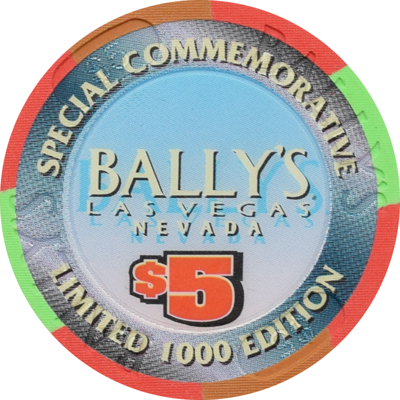 Bally's Casino Las Vegas Nevada $5 A-20 Havoc Chip 1997