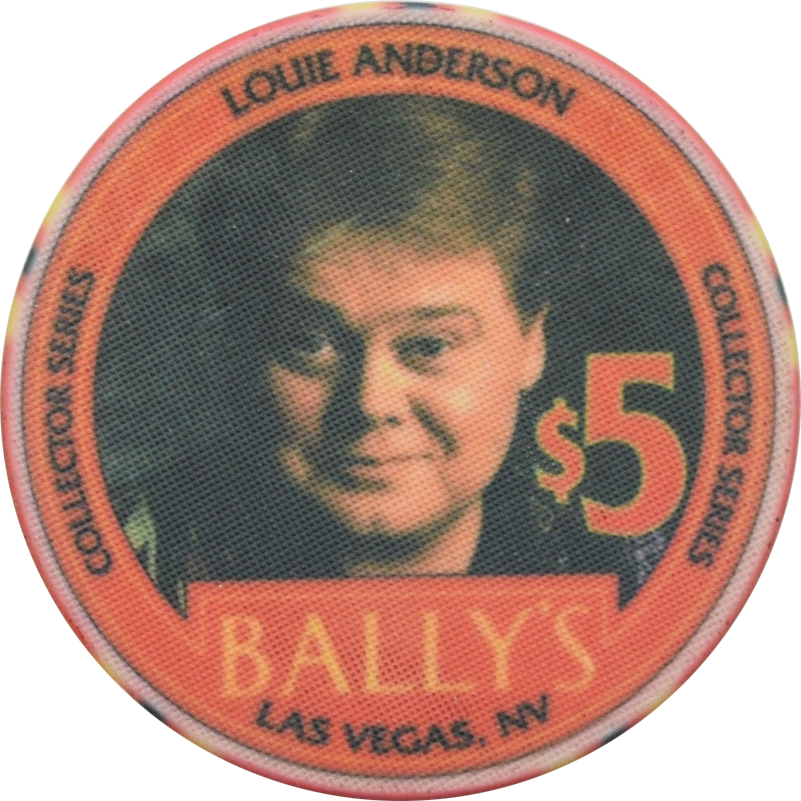 Bally's Casino Las Vegas Nevada $5 Louie Anderson Chip 1995
