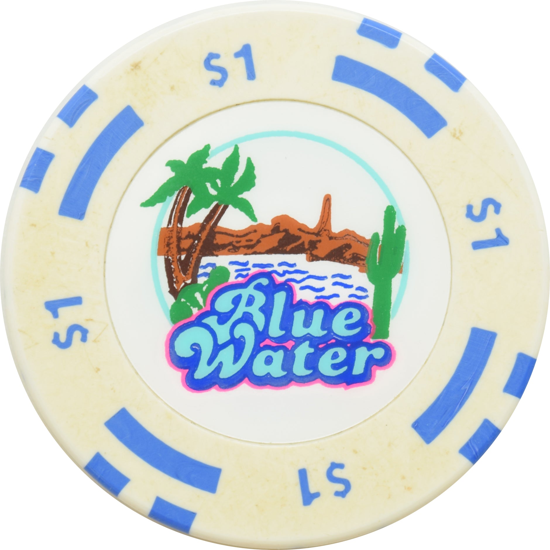 Blue Water Casino Parker Arizona $1 Chip #2