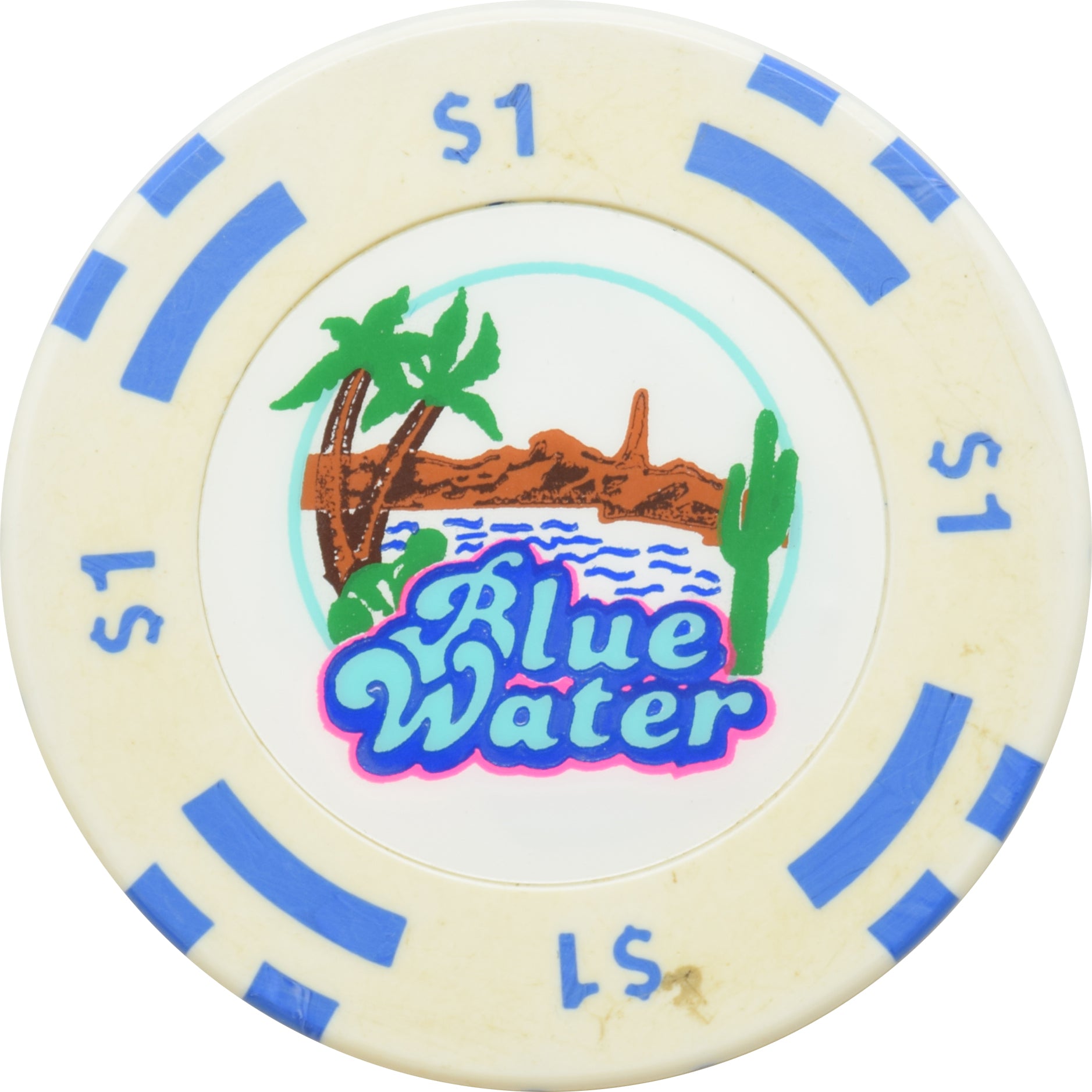 Blue Water Casino Parker Arizona $1 Chip #2