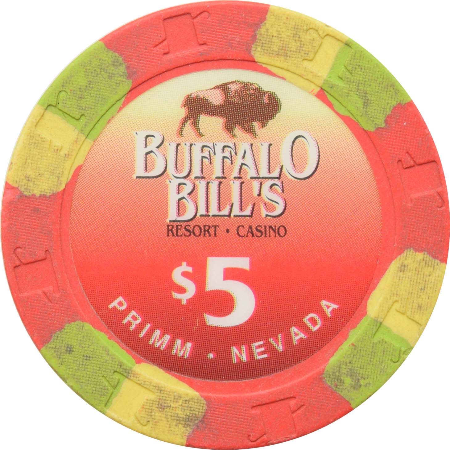 Buffalo Bill's Casino Primm Nevada $5 Chip 1997