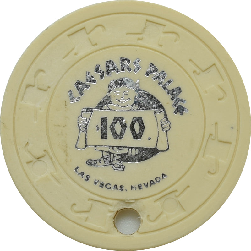 Caesars Palace Casino Las Vegas Nevada $100 Biege Promotional Chip 1980s