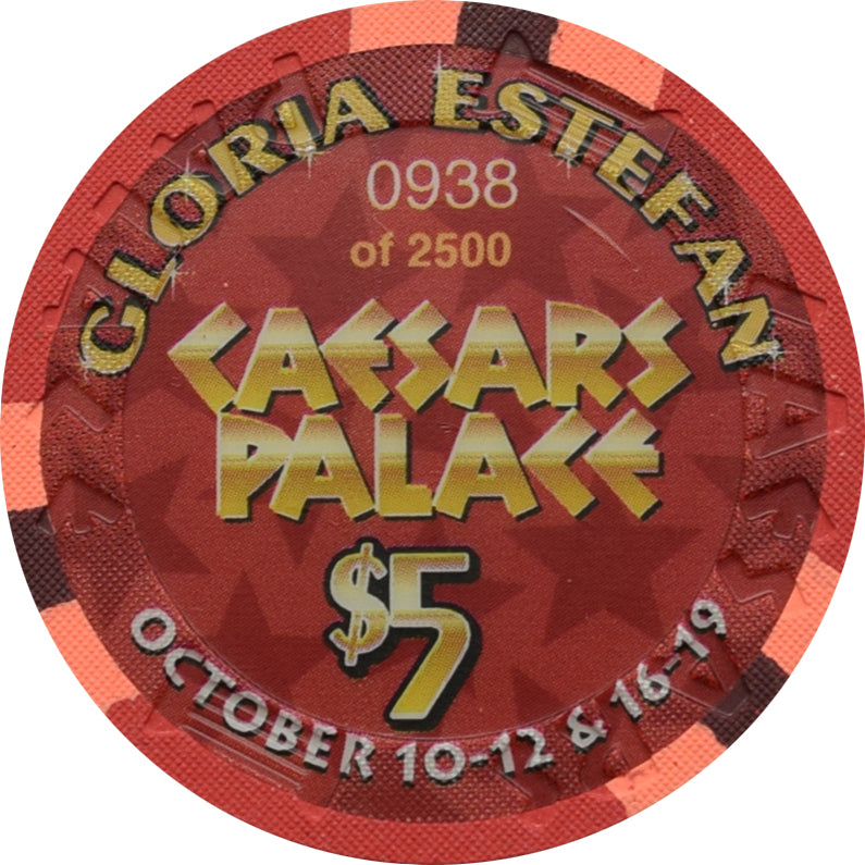 Caesars Palace Casino Las Vegas Nevada $5 Gloria Estefan Chip 2003 #2