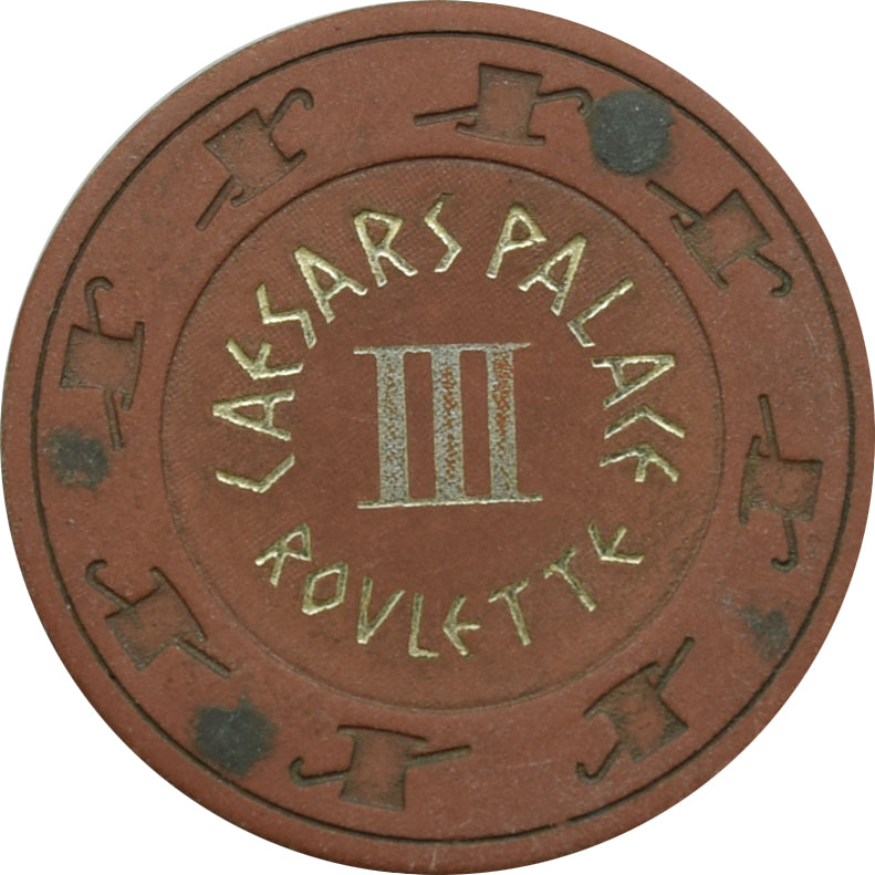 Caesars Palace Casino Las Vegas Nevada Roulette III Peach Chip 1970s