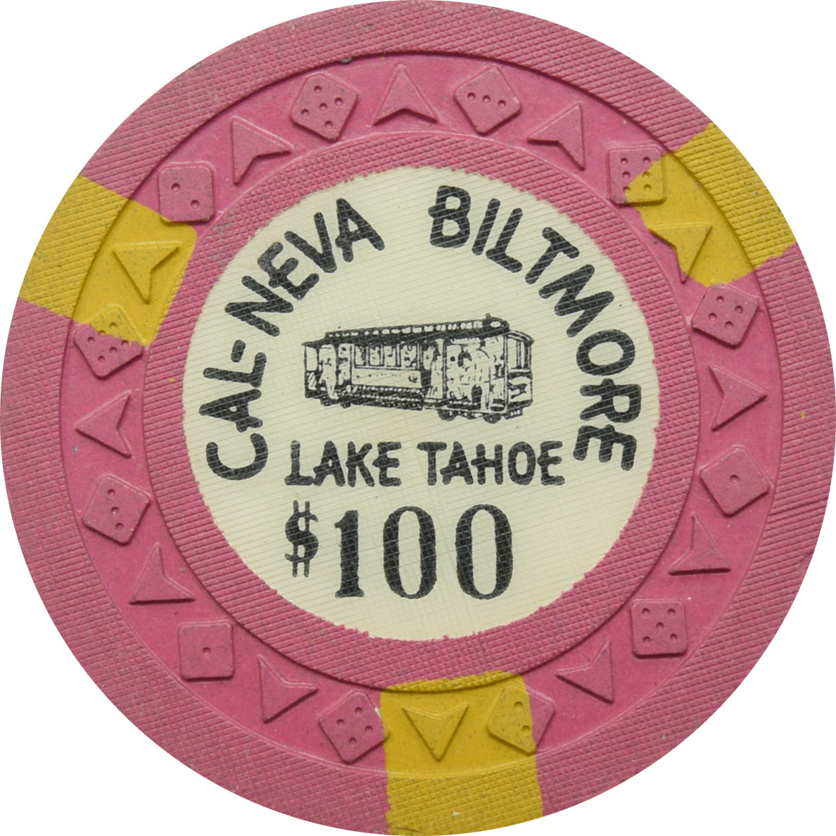 Cal-Neva Biltmore Casino Lake Tahoe Nevada $100 Chip 1953