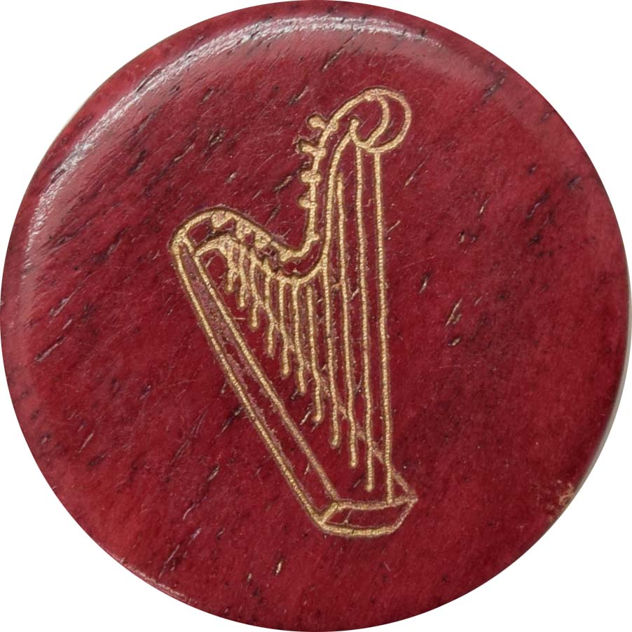 Casino Amambay Paraguay Red Ivory and Bone Jeton Chip