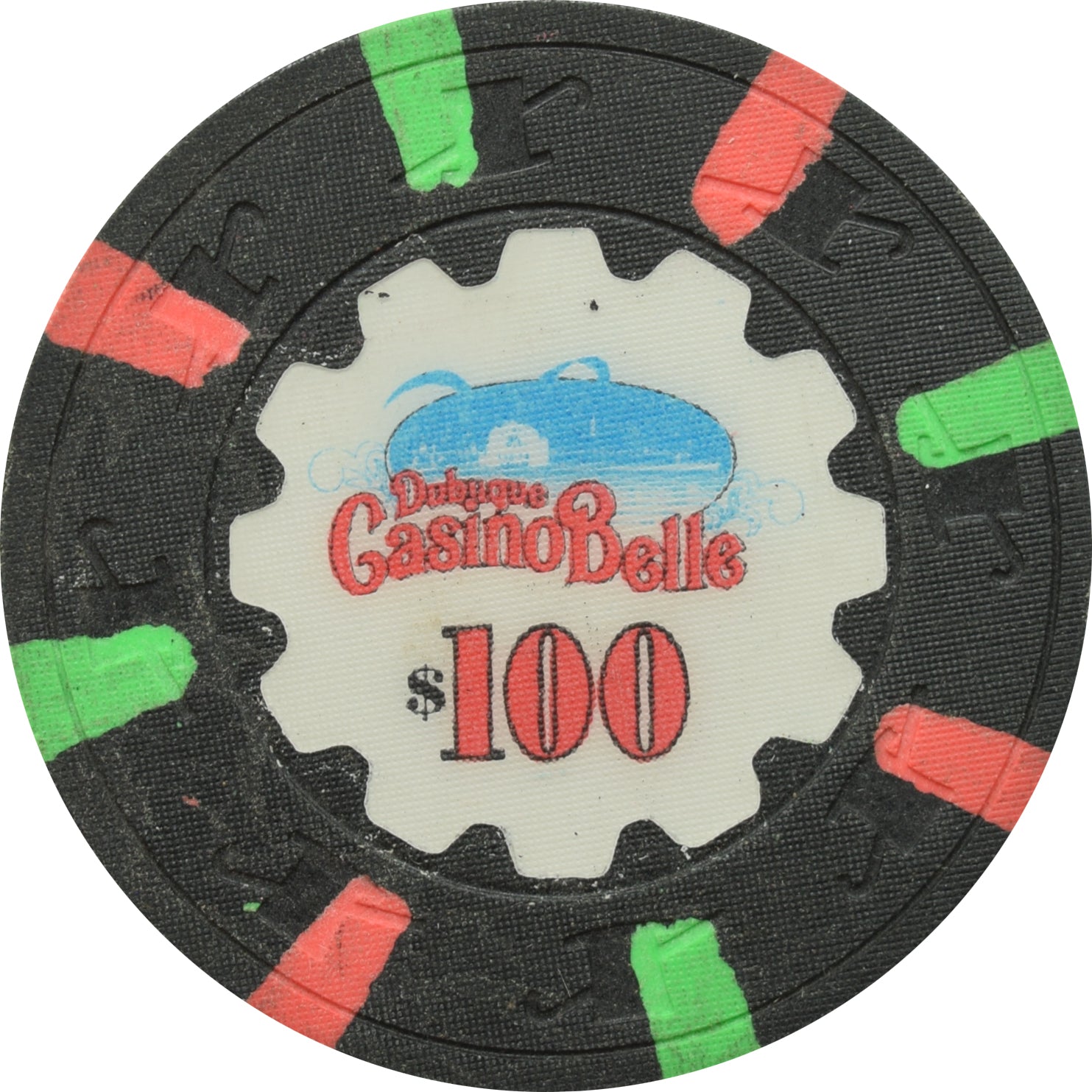 Dubuque Casino Belle Dubuque Iowa $100 Chip