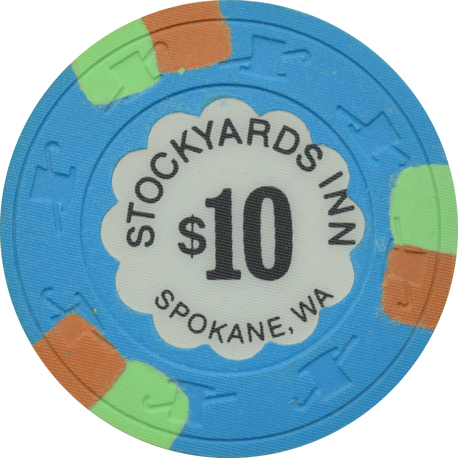 Cattleman's Club/Stockyards Inn Card Room $10 Chip Spokane Washington