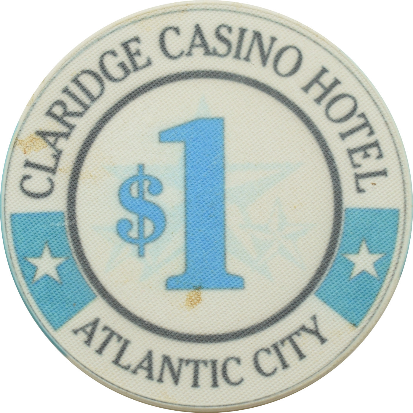 Claridge Casino Atlantic City NJ $1 Chip (Ceramic)