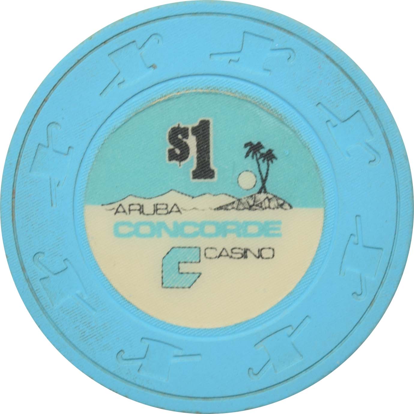 Concorde Casino Palm Beach Aruba $1 Chip