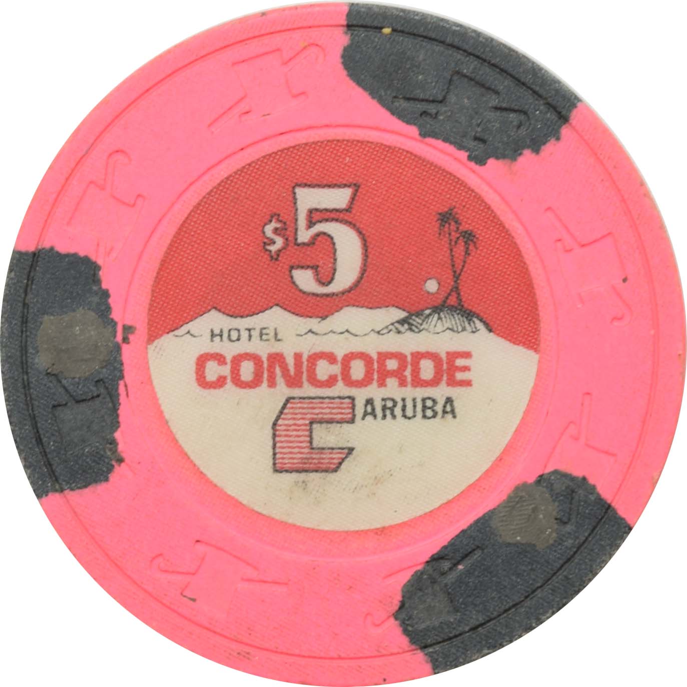 Concorde Casino Palm Beach Aruba $5 Chip