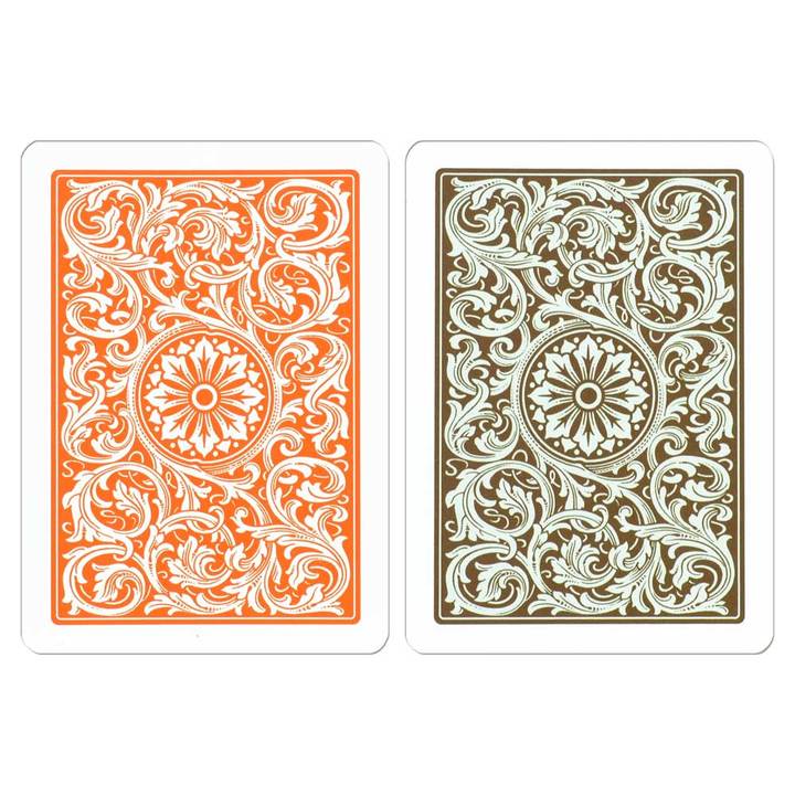 Copag 1546 Orange/Brown Poker Size 2 Deck Setup