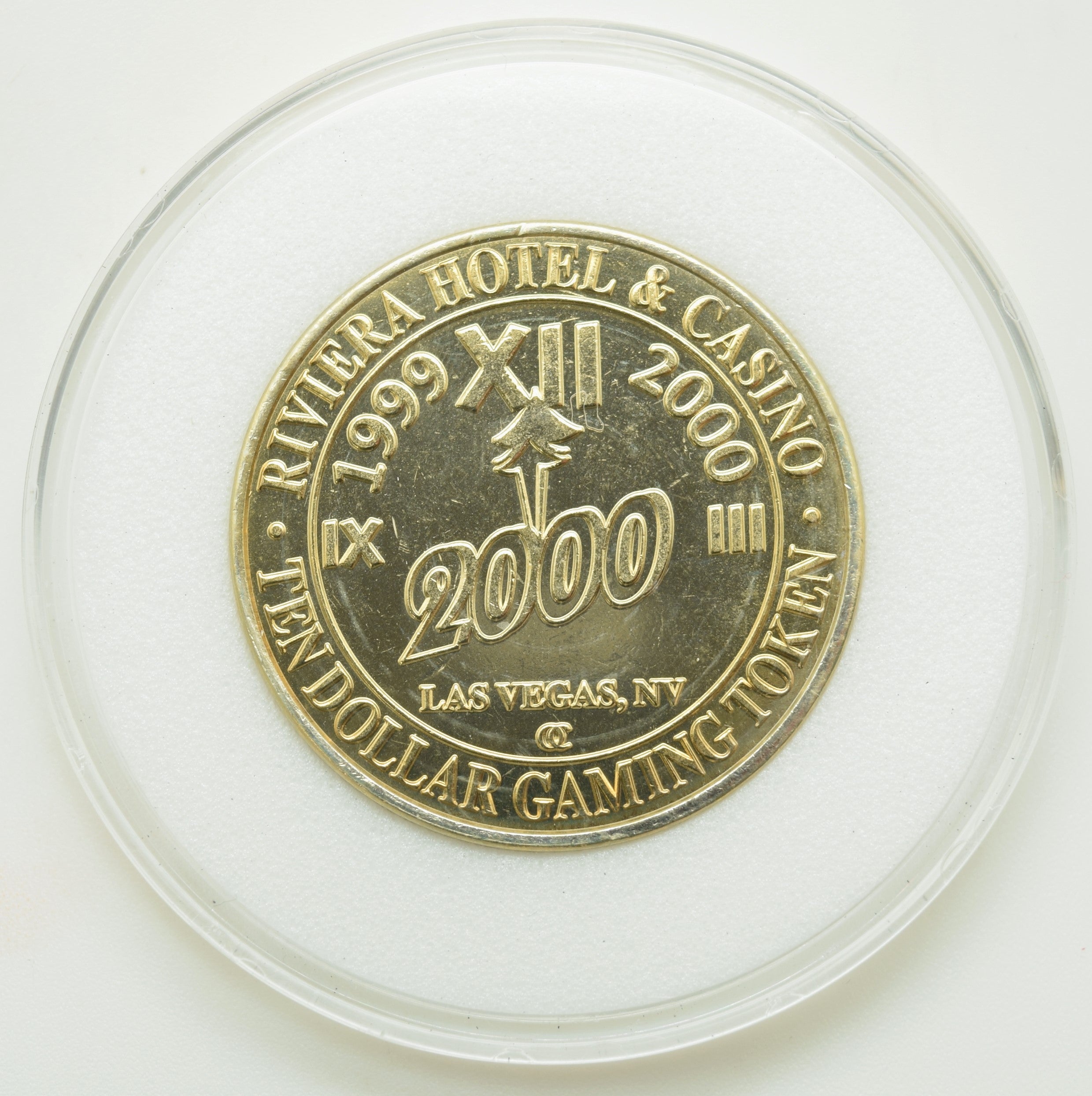 Riviera Casino Las Vegas Nevada $10 Hand Painted "Splash" Token 1999