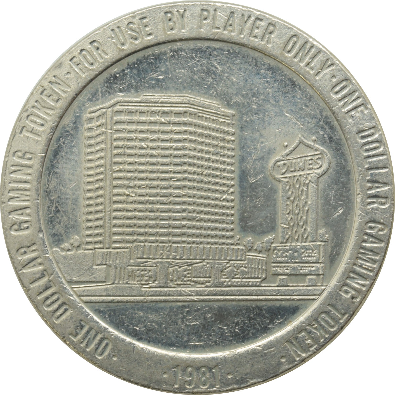 Dunes Casino Las Vegas Nevada $1 Token 1981