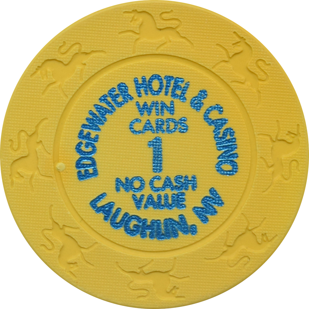 Edgewater Casino Laughlin Nevada Win Cards 1 No Cash Value Chip 2001